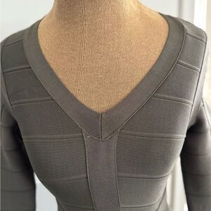 Herve Leger Olive Bandage Dress
